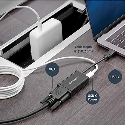 image for StarTech.com USB C to VGA Adapter with Power Delivery - 1080p USB Type
