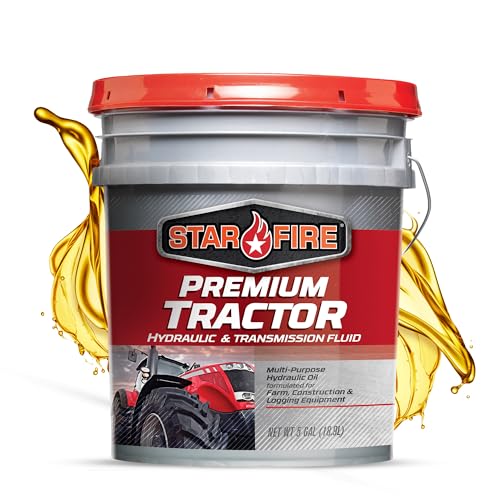 STARFIRE Premium Tractor Hydraulic & Transmission Fluid 5 Gallon Pail Multi-Purpose Hydraulic Oil for Tractors Wet Brakes & Off-Highway Equipment J20C Spec Equivalent