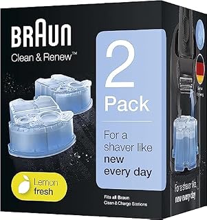 Braun Clean & Renew wkłady czyszczące do golarek elektrycznych, 2 sztuki, płyn do czyszczenia golarki elektrycznej