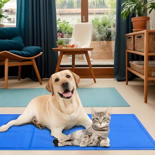 Lit rafraîchissant pour chien avec matelas gel thermo-régulateur auto-actif - 8