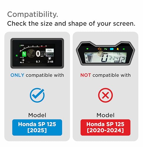 Image of Digital Meter Screen Guard For NEW 2025 HONDA SP 125 Bike || TFT Instrument Cluster Protector || Anti Scratch | HD Clarity || Display Speedometer Console Accessory [Not Tempered Glass]
