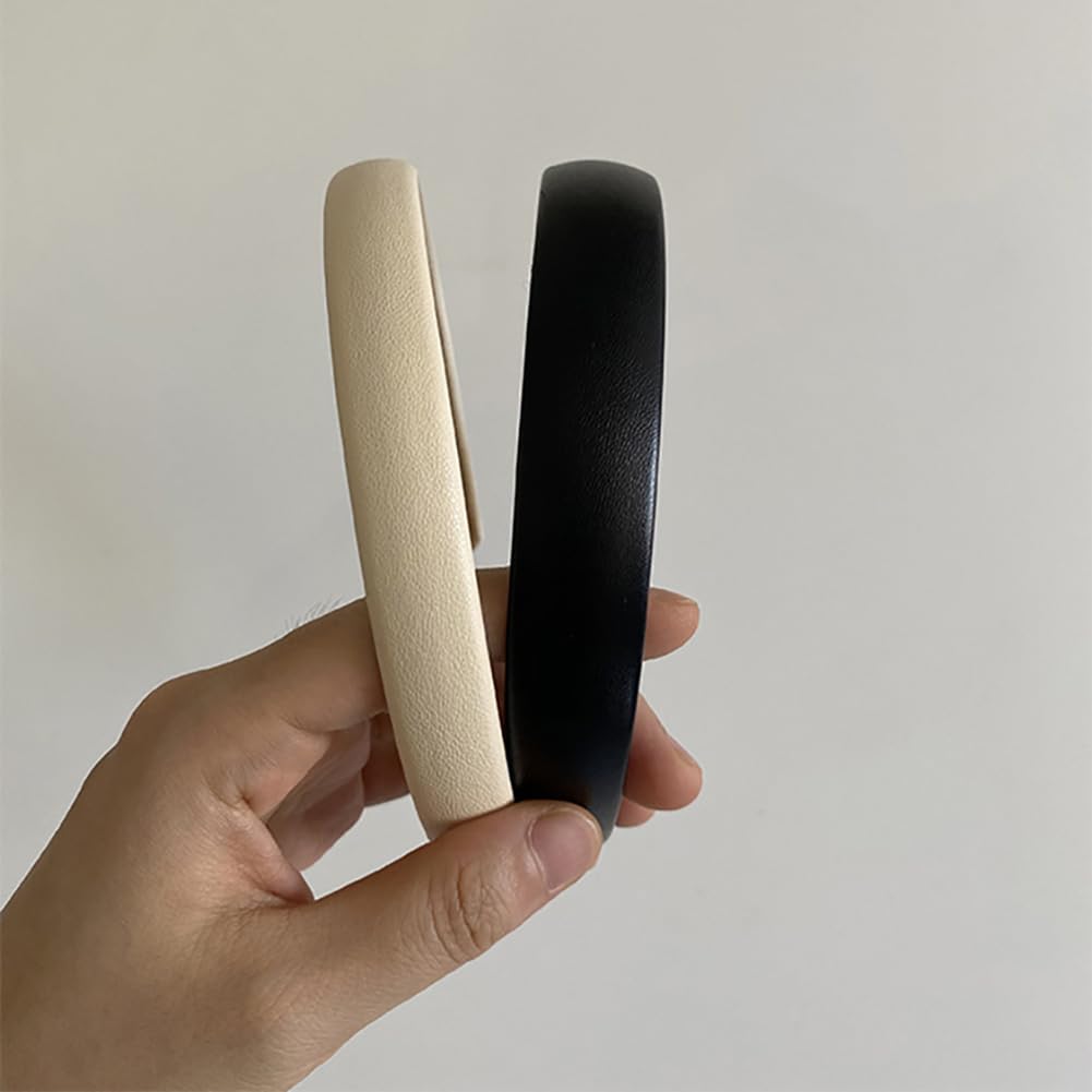 Amazon.com : UUYYEO 2 Pcs PU Leather Headbands Faux Leather  display picture 1