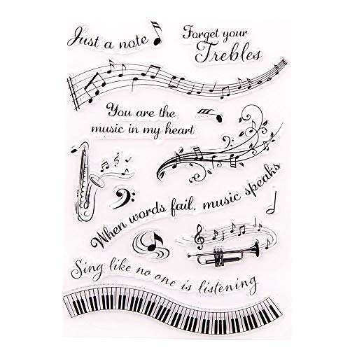 Arrietty Music Speaks Melody Just a Note Singing Music in My Heart Clear Stamps for Card Making Decoration and DIY Scrapbooking-A1731