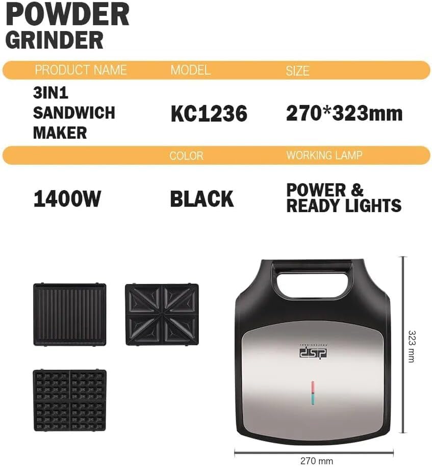 Generic-DSP-KC1236-3-in-1-Waffle-Maker-1400W