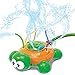 JOYIN Wasser Sprinkler Spielzeug für Kinder, Schildkrötenförmiges rotierendes Sprinkler-Spielzeug im Outdoor mit Wasser Spaß, Schildkröte Wassersprühspielzeug mit 6 Schlauch, Garten Rasen Sommer
