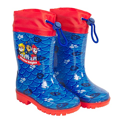 PERLETTI Botas de Agua Patrulla Canina Niño - Botines Impermeables Paw Patrol Niños Material PVC...