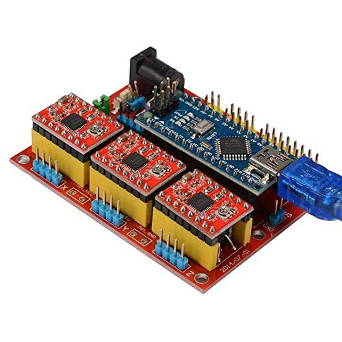 ELECTROPRIME 3X(CNC Shield V4 Expansion Board Nano 3.0 Stepper A4988 ...