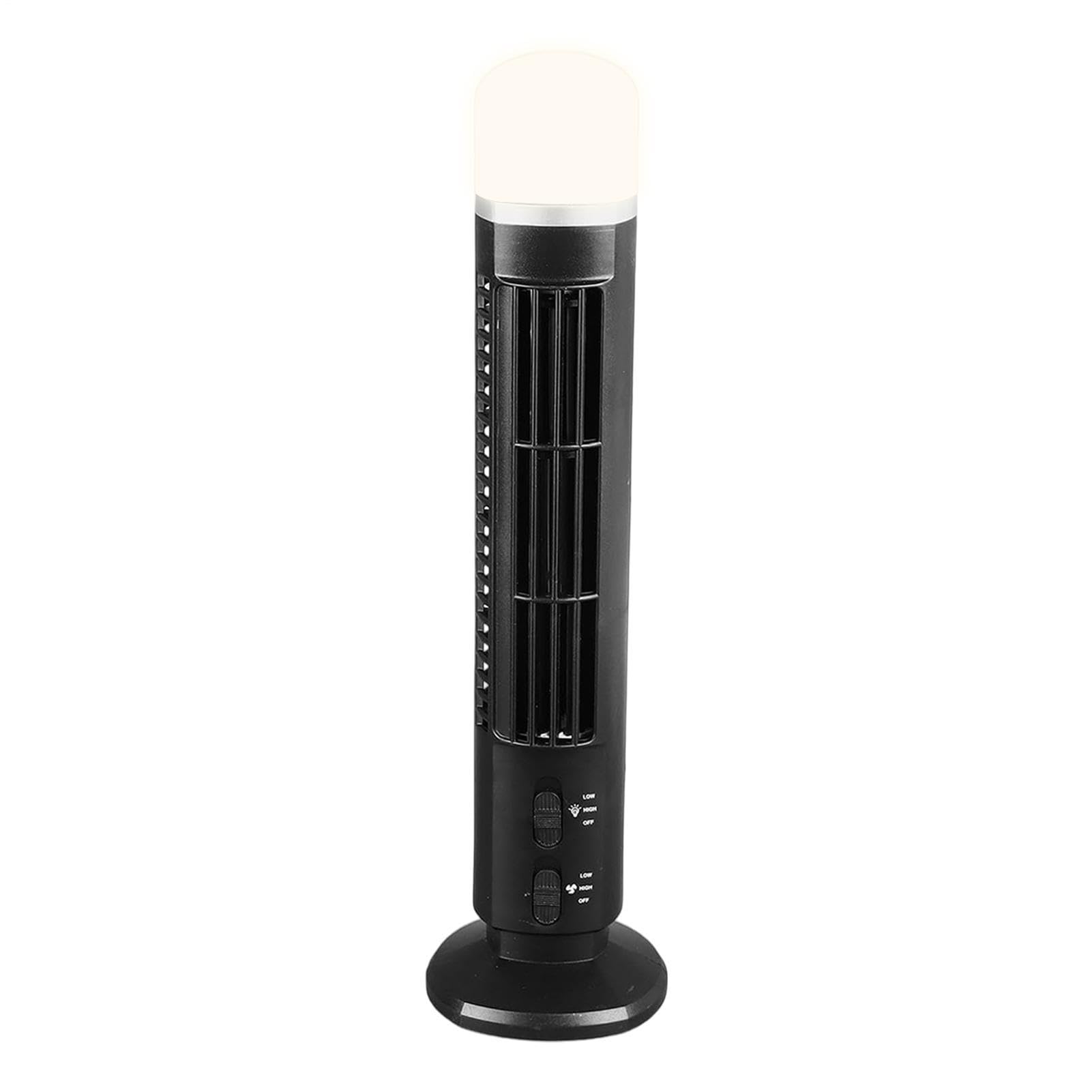 Tower Fan Quiet Oscillating Bladeless with Light