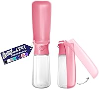 Vista 8 de WePet Botella de agua plegable portátil para perros, dispensador de agua para cachorros con alimentador para beber, 12 onzas, resistente a altas