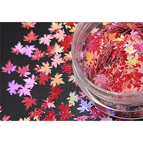Nail Art Maple Leaf Sequins - 5mm by KCG Trading Cover