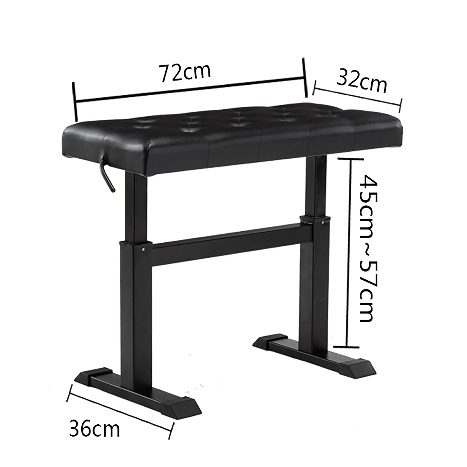 Sgabello per Pianoforte, Sgabello da toeletta, Sgabello Regolabile per Pianoforte, Sgabello con Sollevamento Automatico Idraulico per Adulti