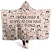 Coperta decorativa in flanella, con scritta "I Work Hard So My Cat Can Have Nice Things Cozy Fuzzy peluche aria condizionata per i viaggi, 203,2 x 152,4 cm