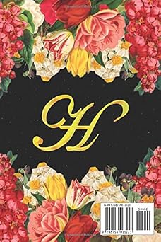 Helda: Lined Notebook - Personalisiert Notizbuch Geschenk mit Namen zum Schreiben von Notizen / Ideen / Erinnerungen mit Anfangsmonogramm H - Blumen ... und Erwachsene für Schule und Universität