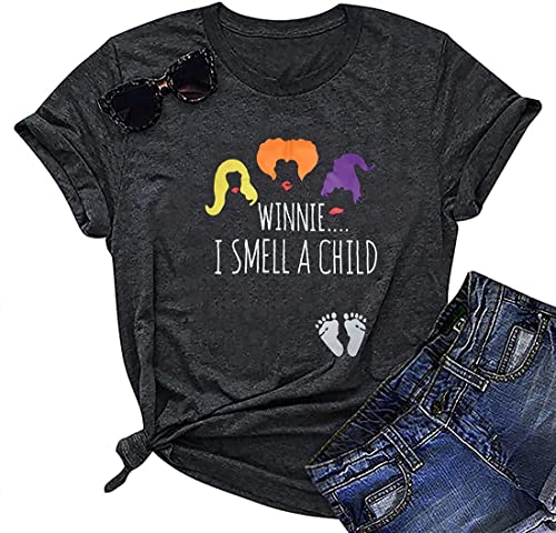 Winnie I Smell a Child Tshirt Maternity Halloween Shirt Women Funny Pregnancy Announcement...