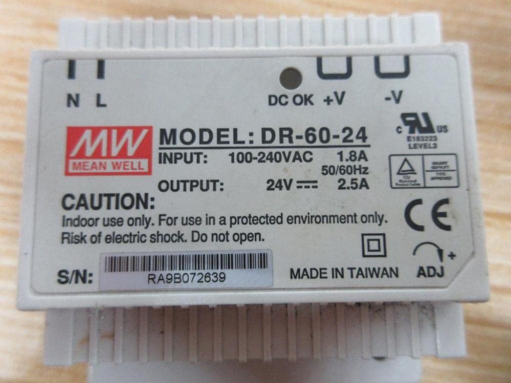 Alimantasyon Mean Well DR-60-24 DIN-Rail, etikèt anlè a view
