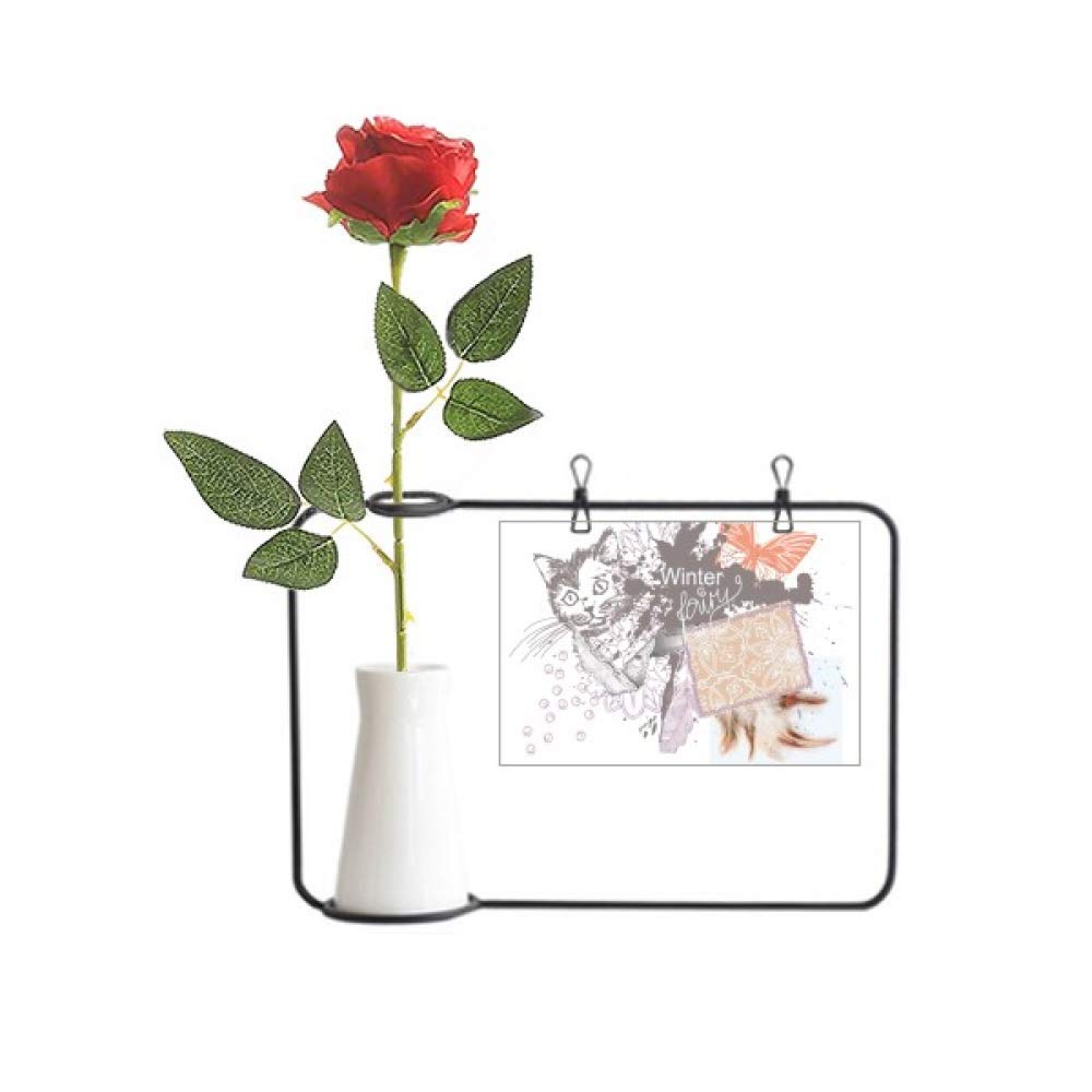 Rose artificielle suspendue pour chambre d'enfant et salon romantique