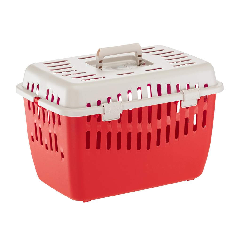 Ferplast Cat Carrier BINNY 1, Dog Carrier, Rabbit, Pet Carrier, Small Dogs and Cats max 5 Kg, Folding Handle