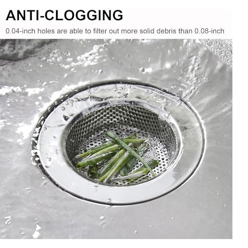 Coladores para fregadero de cocina acero inoxidable 4.5" 2 piezas miniatura 5