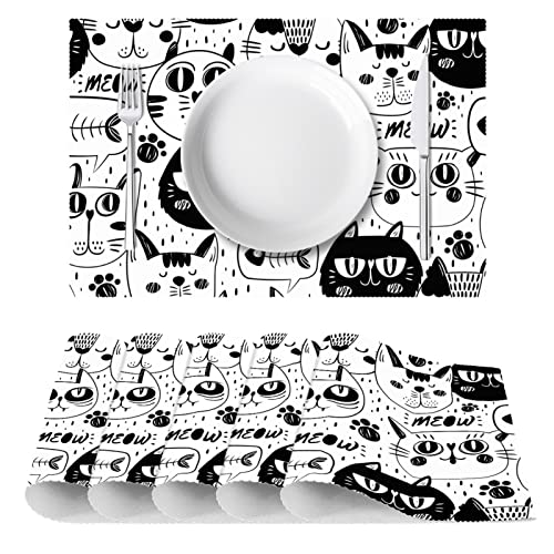 Set de table chat antidérapant et résistant à la chaleur - 3