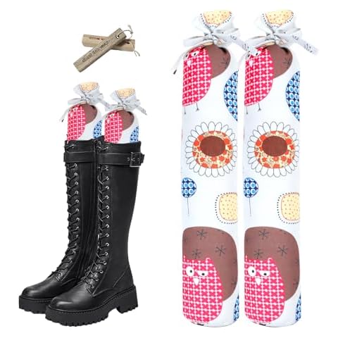 KYVANDO Boot Trees for Tall Boots, Includes cedar wood inserts, Boot Holders for Tall or Cowboy Boots. 1 Pair.(Owl and Moon) Cover