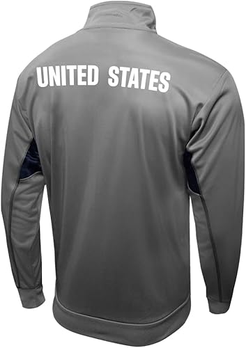 Miniatura 2 de Icon Sports Chaqueta deportiva de fútbol con licencia oficial de EE. UU. con cremallera completa para adultos