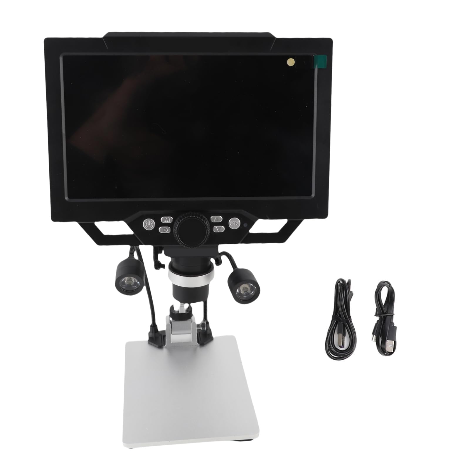12MP Digitales Mikroskop mit 9 Zoll LCD 1600X Vergr erung 1080P HD Video USB Mikroskopkamera f r M nzen Pflanzen Gestein