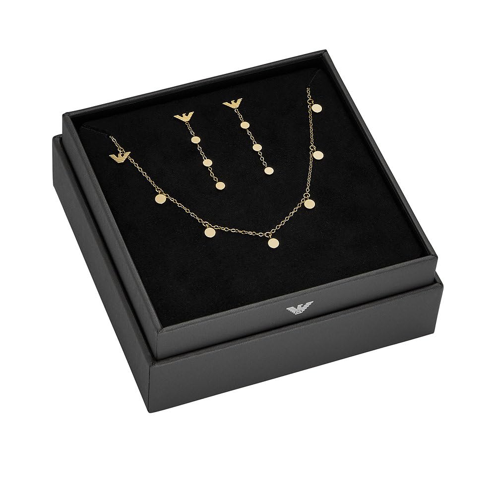 Emporio Armani Collana e orecchini da donna in acciaio inossidabile o in ottone