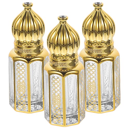 FRCOLOR Essential Oil Roller 3Pcs 6ml Glass Perfume Roller Bottles Middle East Roll On Bottles Essential Oil Bottles Vintage Empty Sample Vials Containers for Cosmetic Liquid FRCOLOR Essential Oil Roller 3Pcs 6ml Glass Perfume Roller Bottles Middle East Roll On Bottles Essential Oil Bottles Vintage Empty Sample Vials Containers for Cosmetic Liquid