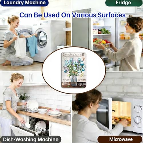 Imán de Nevera Cristal Rectangular con Diseño Floral miniatura 5
