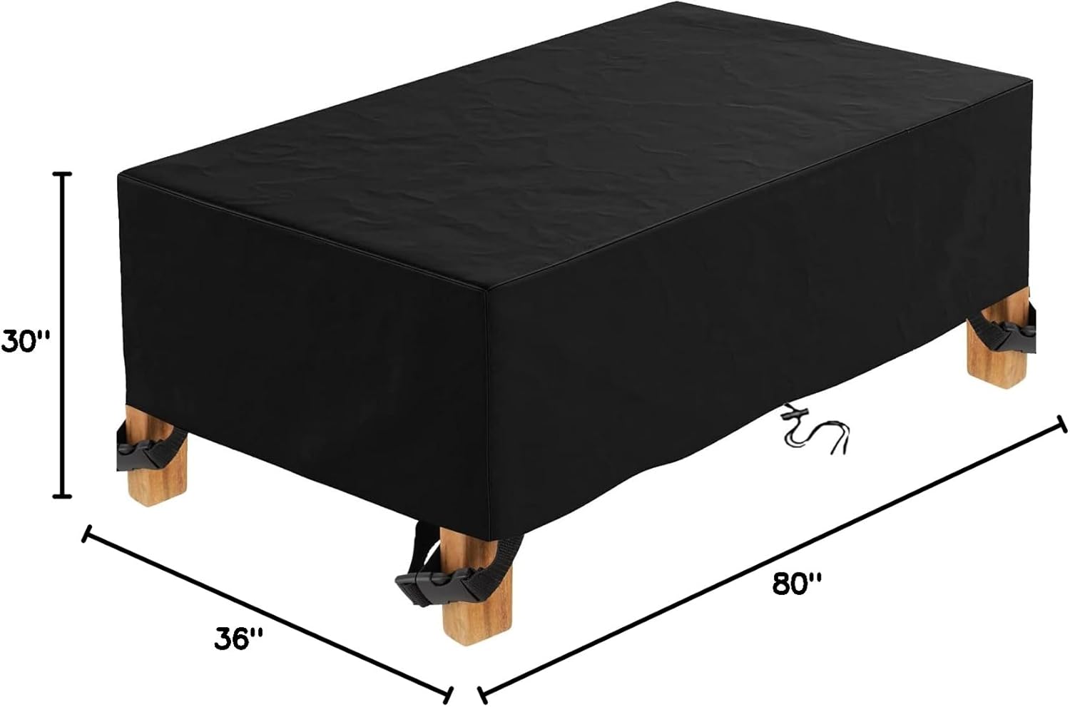 Patio Furniture Covers Outdoor Table Furniture Cover Waterproof Rectangle 600D Patio Sectional Couch Set Cover for Deck Lawn and Backyard Wind Dust Proof Anti-UV 80"L x 30"W x 36"H/200x75x90cm