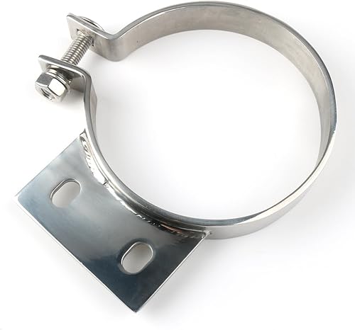 Miniatura 3 de Se adapta a Peterbilt Exhaust Stack 5" Mount Bracket Clamp Cromo 379 359 1987-1993 10294 Plata, plateado