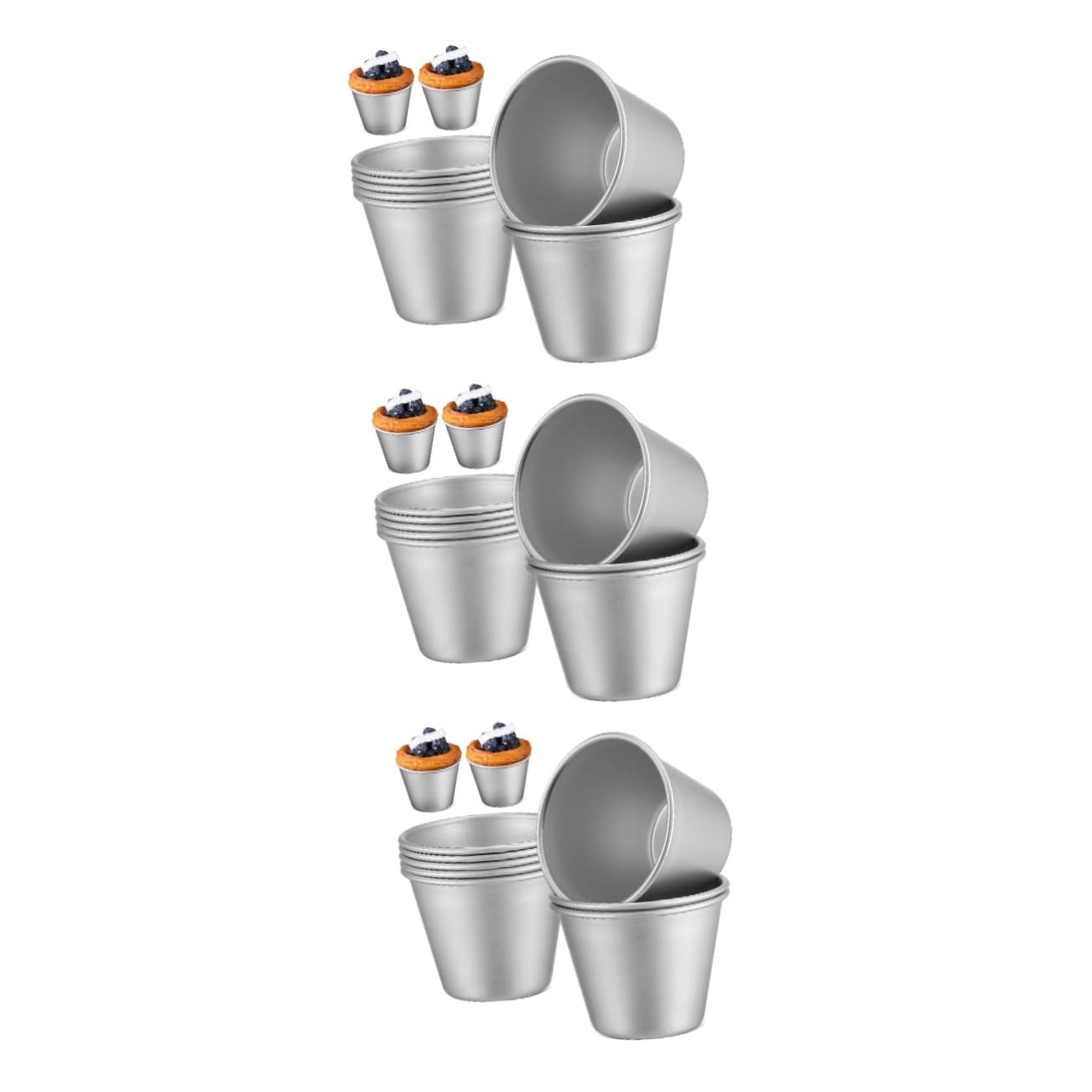 IMIKEYA 3 Sätze Kuchenform Backen Kuchenzubehör Backförmchen Backzubehör Keksform Kuchenschablonen Cupcake Förmchen Puddingformen Tassen Backform Puddingformen 8 Stück * 3