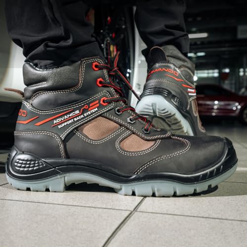 Image of Comando Safety Work Boots Model 1420 Go Safe - 100% Leather Heavy-duty, 100% Dielectric and Insulating, Lightweight and comfortable construction work boots with toe protection