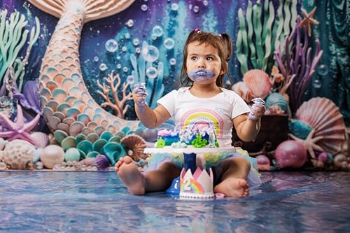 Kate Fondo Fotográfico 2.2x1.5m para Cumpleaños Sirena miniatura 3