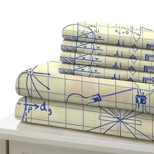 Housse de couette 3D calcul mathématique King parure de lit microfibre