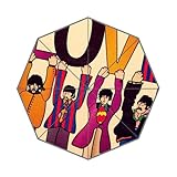 The Beatles Yellow Submarine Illustration Custom Foldable Raining Umbrella