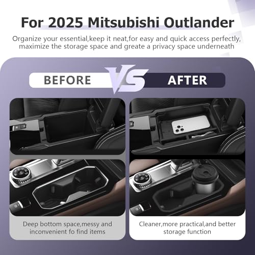 Boîte de rangement Outlander 2025 LUWU console centrale - 2