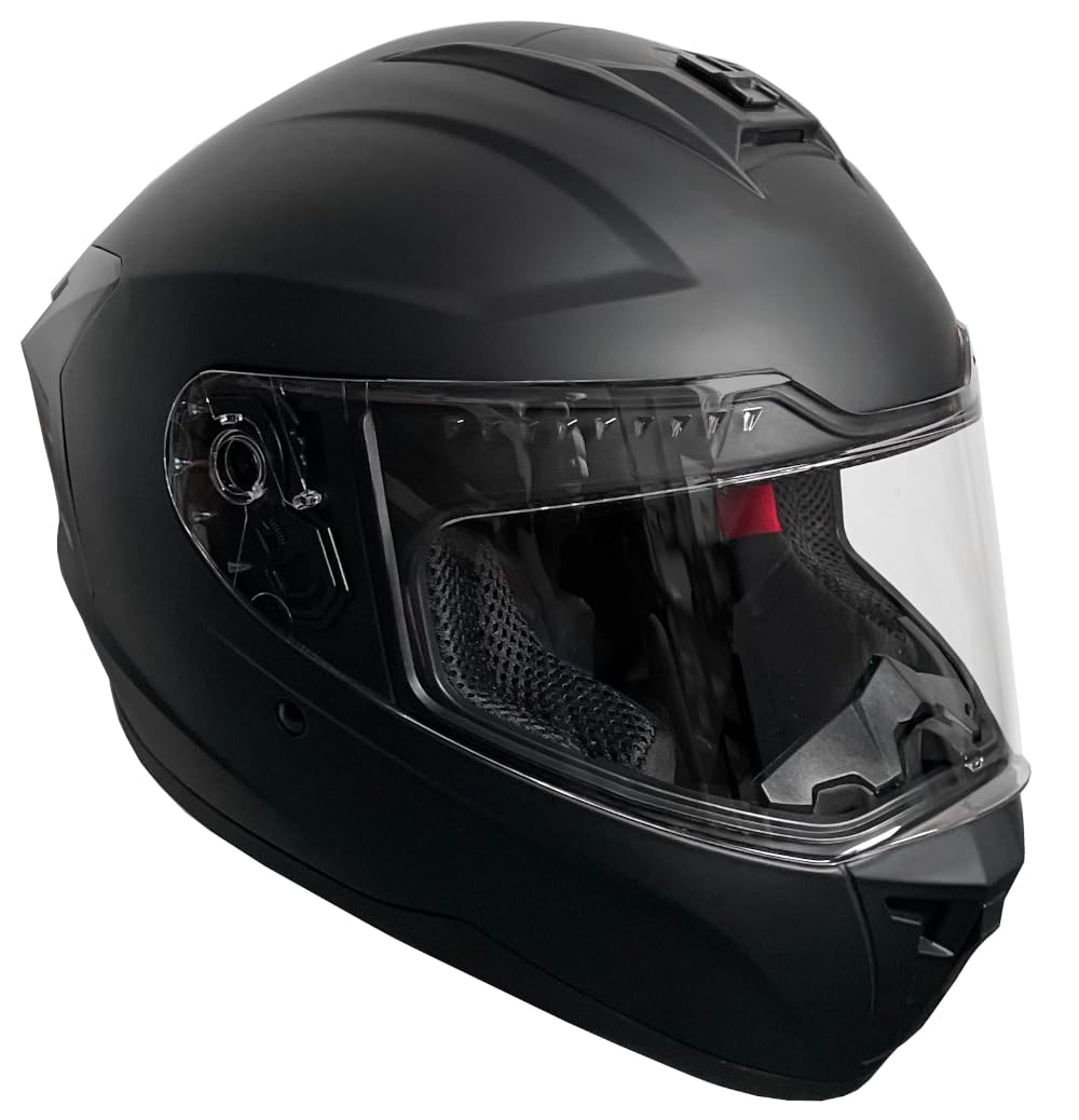 Integralhelm Helm Motorradhelm RALLOX M72 schwarz matt Größe S M L XL