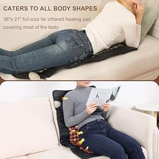 UTK Far Infrared Heating Pad, Natural Jade & Tourmaline Stones, Medium plus 38"x 21"