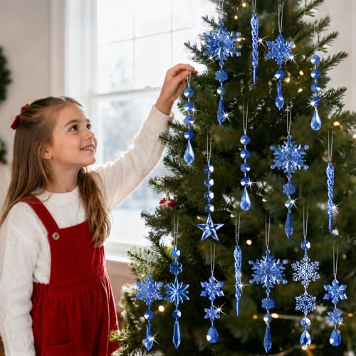 Image of Crystal Ornaments for Christmas Tree Winter Wonderland Decorations