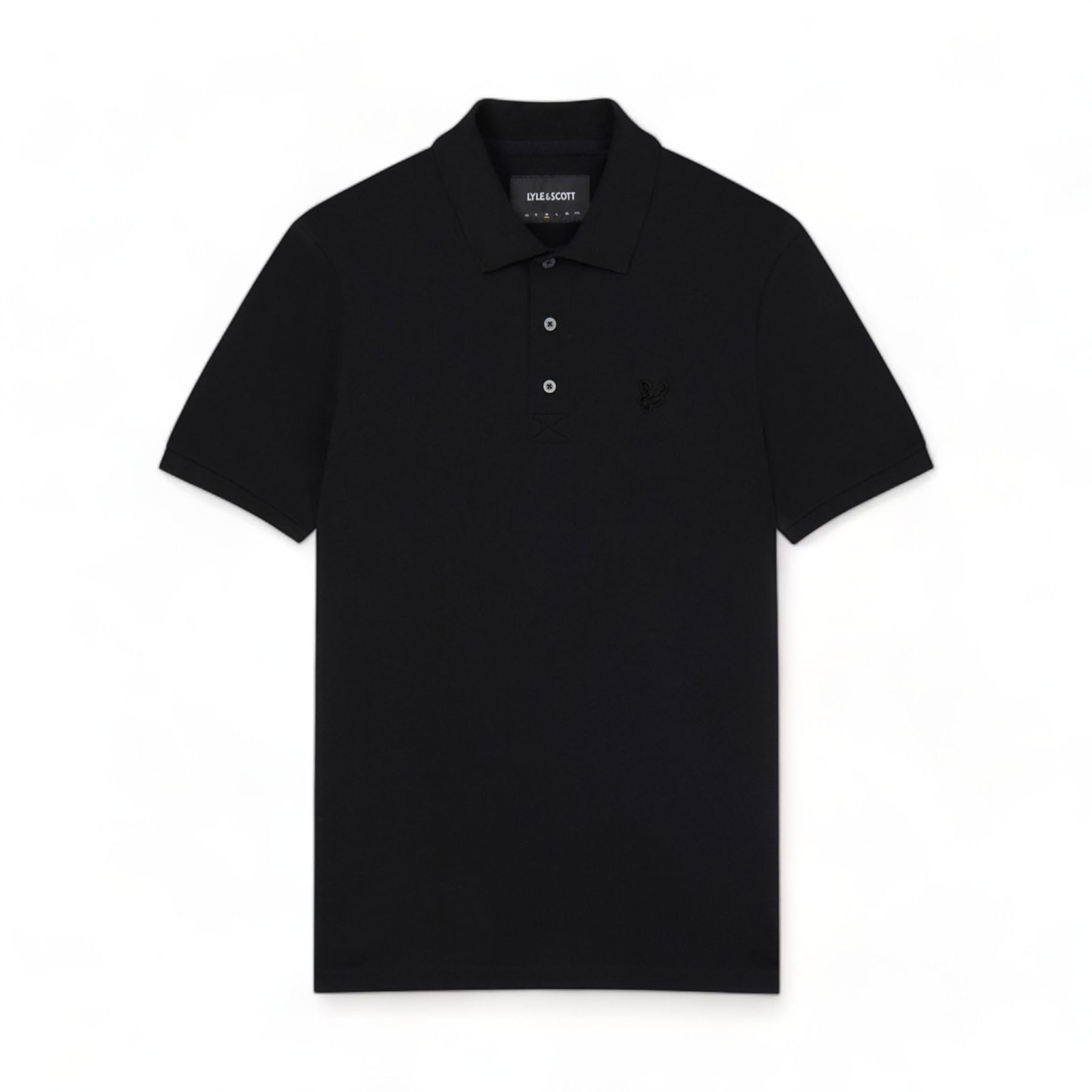 Lyle & Scott Tonal Eagle Polo Shirt Jet Black M