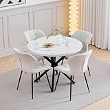 set tavolo e sedie da giardino ikea Tavolo da pranzo versatile: Questo tavolo da pranzo rotondo in travertino giallo, con venature effetto legno o in finto marmo, è adatto a stili moderni, retrò e scandinavi, abbinandosi facilmente a diversi stili di arredamento. È ideale per soggiorni, cucine, studi e caffè.