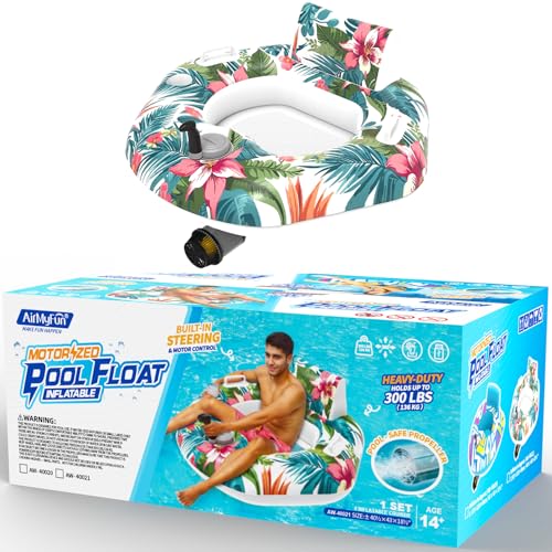 AirMyFun Motorized Pool Float, Inflatable Pool Float, Motorized Pool Lounger with 4500mAh Capacity Battery, 90min Runtime on Full Charge, Motorized...
