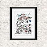 Signet Sealed Charlottesville, VA Virginia 5x7 Wall Art Watercolor Print