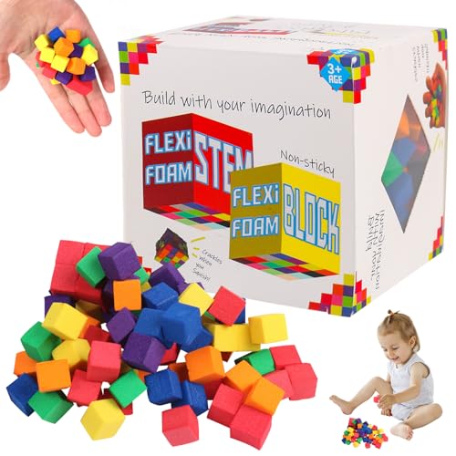 SPHERETRON Sensorik Spielzeug Klebende Bausteine Kinder Sensorische Bausteine Kleine Schaumstoff Bausteines Sensorisches Spielzeug Autismus Kleine Klebende Bausteines Für 3 Jahre Und Über Kinder