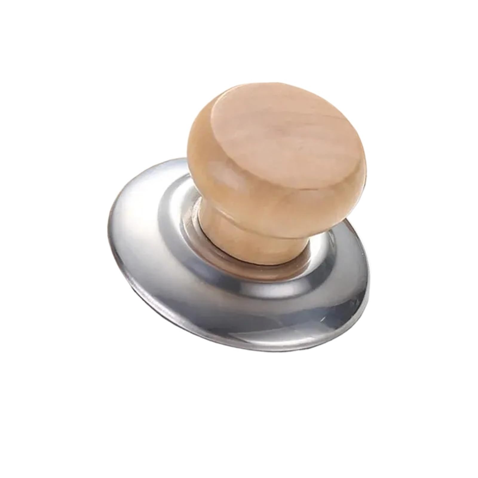 30Pcs Solid Wood Pot Lid Handles Stainless Steel Knobs for Cookware Replacement