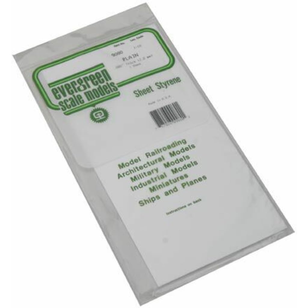 9080, polystyrene board, 150 mm x 300 mm x 2.00 mm, Pack of 1, white