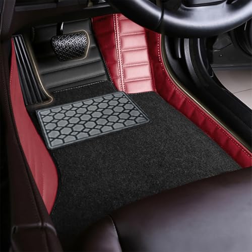 Image of Antiskid Combination 9D Car Mat Full Set for Mahindra XEV 9S 2026 | Luxury Leather Dual-Stitch Full Set 9D Car Floor Mat || 100% Waterproof & Washable||Color: Black FL-Cherry