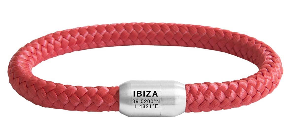 Paris Montana Bracciale Uomo Donna In Corda Nautica Intrecciata Boho - Con Ciondolo Ancora E Chiusura Magnetica