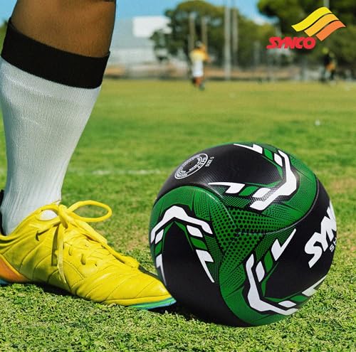 Image of Synco Football Shield | PVC Machine Stitched | 6 Panel Soccer Ball | Football for Training & Practise Sessions | Suitable for Soft & Turf Ground | Soccer Ball Size 5